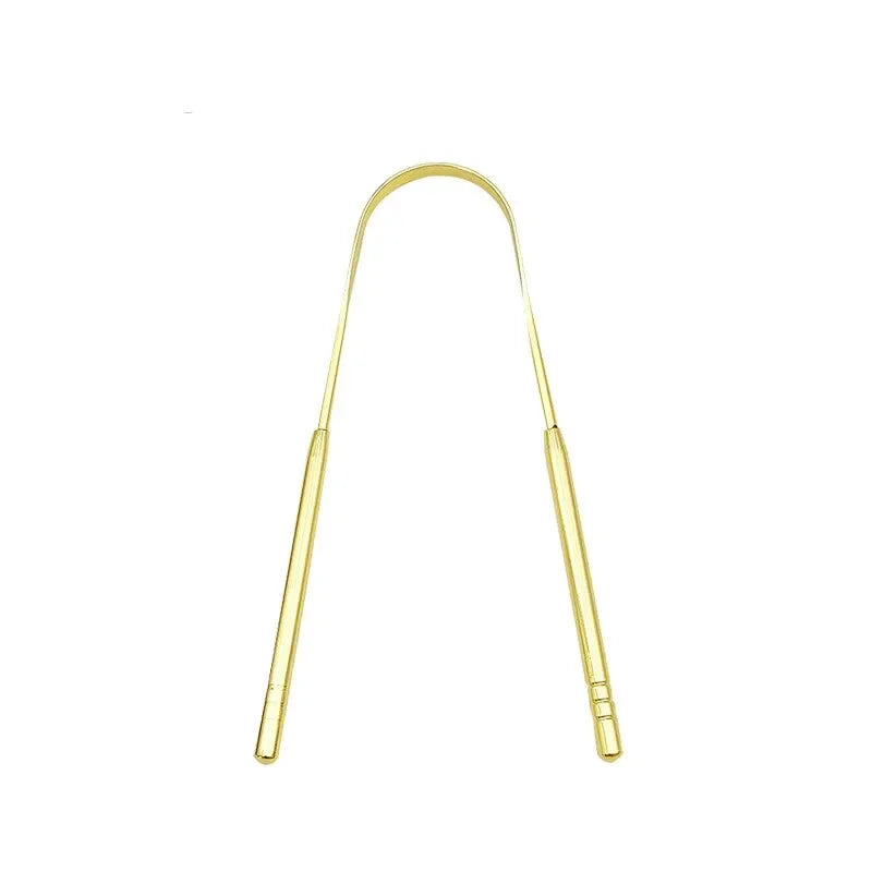 Edelstahl Zungenschaber Set – 4 Farben, U-förmiger Zungenschaber für frischen Atem & Mundpflege