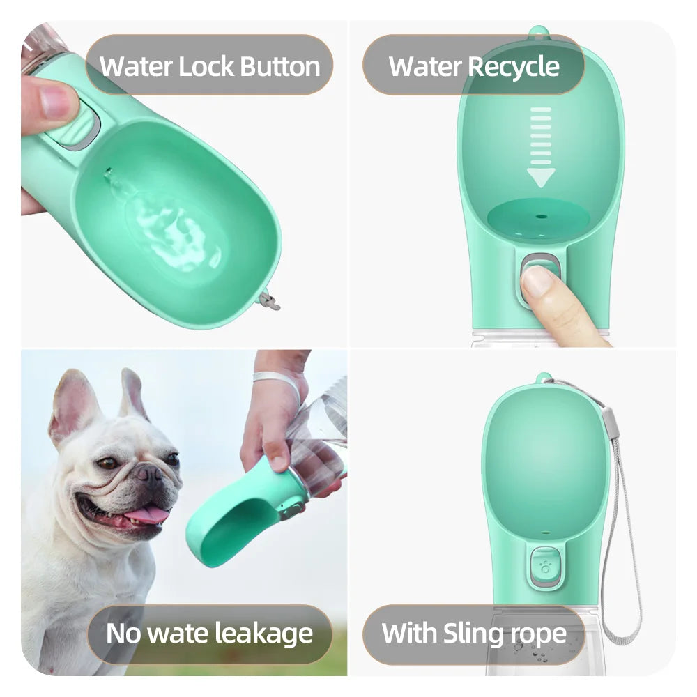 Hundetrinkflasche für Haustiere – Wasserbehälter für Hunde und Katzen, auslaufsicher, ideal für unterwegs, Reise, Fütterung und Trinken, für Welpen