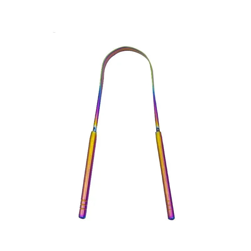 Edelstahl Zungenschaber Set – 4 Farben, U-förmiger Zungenschaber für frischen Atem & Mundpflege