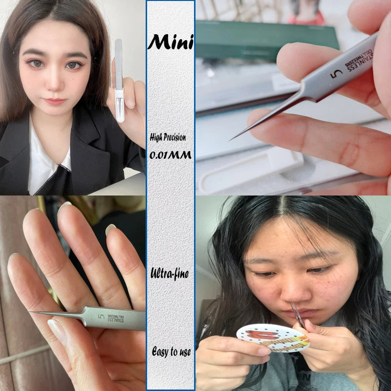 Edelstahl Akne- und Mitesserentfernungsset – Werkzeug für Tiefenreinigung und Hautpflege