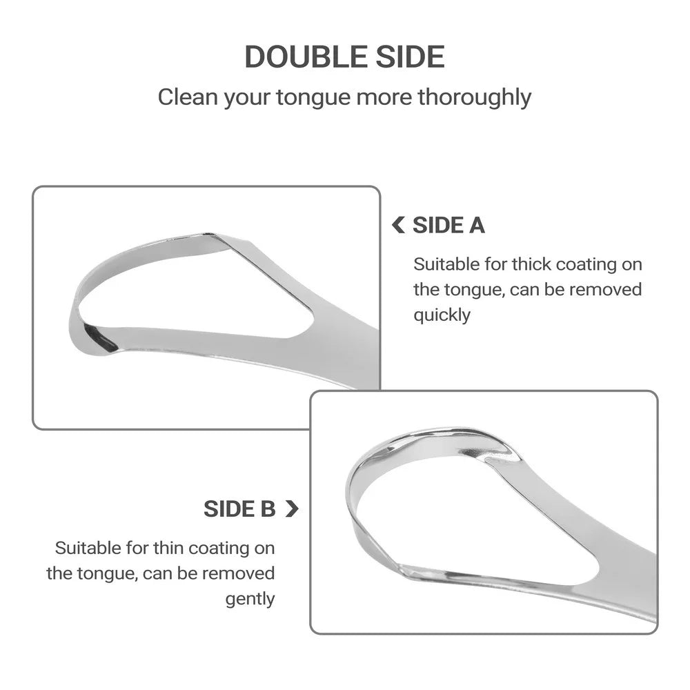 Edelstahl Zungenschaber – Frischer Atem & Effektive Mundhygiene